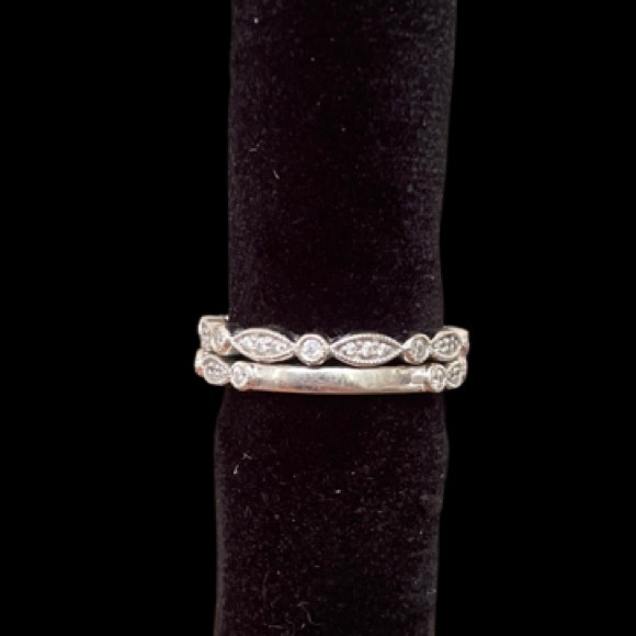 Beautiful White Gold Moissanite Bridal Set - Picture 6 of 6